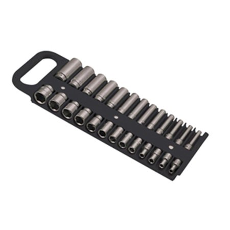 TOOLTIME 40130 0.25 Inch 26 Piece Socket Holder - Black, 26PK TO278909